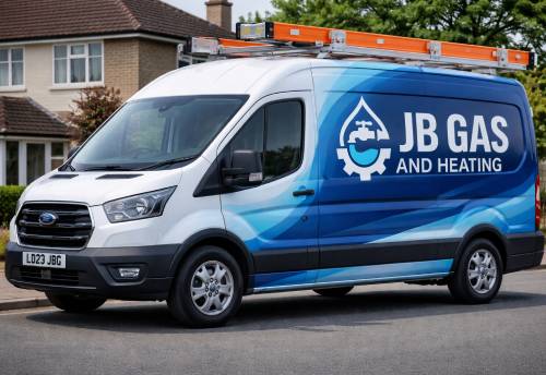 JB gas and heating work van